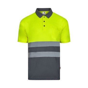Polo bicolore manches courtes Haute Visibilité VELILLA 305504