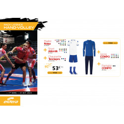 Pack LICENCE Volley/Hand maillot NAISE + short ATLANTIK + chaussettes TENNIS PRO + ensemble COMPO ELDERA
