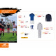 Pack LICENCE Rugby maillot RUCK + short HAKA + chaussettes TEAM + coupe-vent DIABLO + ensemble RELAX ELDERA