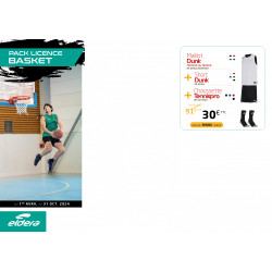 Pack LICENCE Basket maillot DUNK + short DUNK + chaussettes TENNIS PRO ELDERA