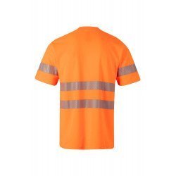T-shirt coton manches courtes avec bande segmentée Haute Visibilité VELILLA