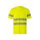 T-shirt coton manches courtes avec bande segmentée Haute Visibilité VELILLA 305508
