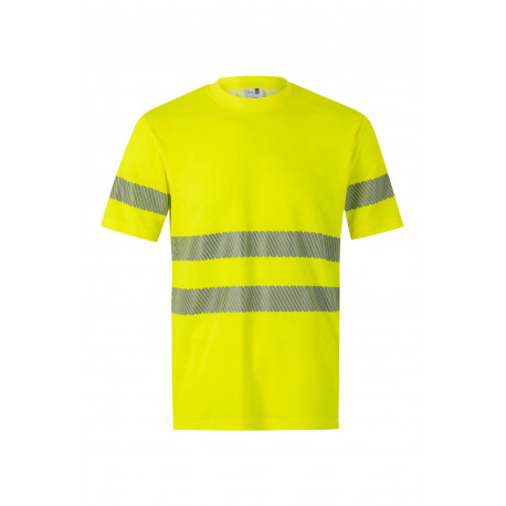 T-shirt coton manches courtes avec bande segmentée Haute Visibilité VELILLA 305508