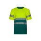 T-shirt coton bicolore manches courtes avec bande segmentée Haute Visibilité VELILLA