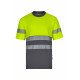 T-shirt coton bicolore manches courtes avec bande segmentée Haute Visibilité VELILLA 305509