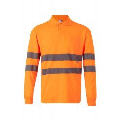 Polo coton manches longues Haute Visibilité VELILLA 305514