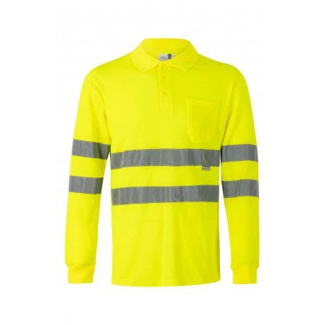 Polo coton manches longues Haute Visibilité VELILLA 305514