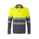Polo coton bicolore manches longues Haute Visibilité VELILLA 305515