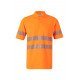 Polo coton manches courtes avec bande segmentée Haute Visibilité VELILLA 305522