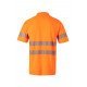 Polo coton manches courtes avec bande segmentée Haute Visibilité VELILLA 305522