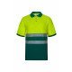 Polo coton bicolore manches courtes avec bande segmentée Haute Visibilité VELILLA 305523