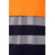 Polo coton bicolore manches courtes avec bande segmentée Haute Visibilité VELILLA 305523