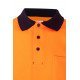 Polo coton bicolore manches courtes avec bande segmentée Haute Visibilité VELILLA 305523