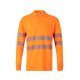 Polo coton manches longues avec bande segmentée Haute Visibilité VELILLA 305524