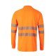Polo coton manches longues avec bande segmentée Haute Visibilité VELILLA 305524