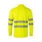 Polo coton manches longues avec bande segmentée Haute Visibilité VELILLA