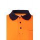 Polo coton bicolore manches longues avec bande segmentée Haute Visibilité VELILLA 305525