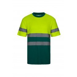 T-shirt coton bicolore manches courtes Haute Visibilité VELILLA 305613