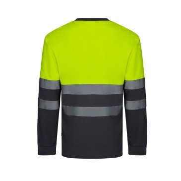 T-shirt coton bicolore manches longues Haute Visibilité VELILLA 305615