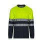 T-shirt coton bicolore manches longues Haute Visibilité VELILLA