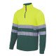 Sweat bicolore demi zippé Haute Visibilité VELILLA 305701