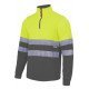 Sweat bicolore demi zippé Haute Visibilité VELILLA 305701