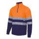 Sweat bicolore demi zippé Haute Visibilité VELILLA 305701