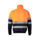 Sweat bicolore demi zippé avec bande segmentée Haute Visibilité VELILLA 305703
