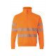 Sweat demi zippé avec bande segmentée Haute Visibilité VELILLA 305704