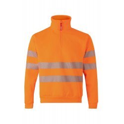 Sweat demi zippé avec bande segmentée Haute Visibilité VELILLA 305704