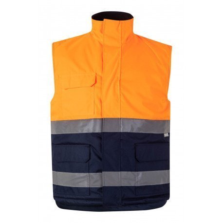 Gilet matelassé bicolore sans manches Haute Visibilité VELILLA Gilet matelassé bicolore sans manches Haute Visibilité VELILLA