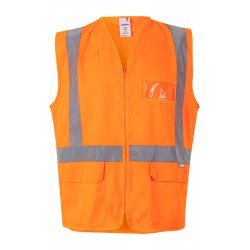 Gilet professionnel sans manches avec porte-identifiant Haute Visibilité VELILLA 305903
