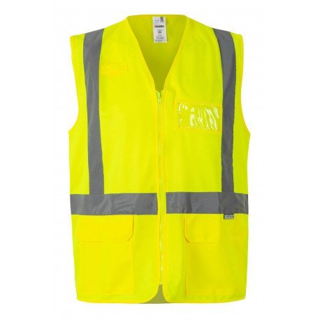 Gilet professionnel sans manches avec porte-identifiant Haute Visibilité VELILLA 305903