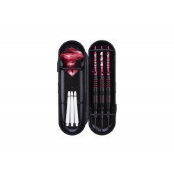 Jeu de 3 fléchettes professionnelles à pointe acier 22 gr - Modèle Typhoon Rouge De Faugères