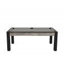 Billard Arizona 7 pieds convertible en table à manger 8 personnes Coloris industriel tapis gris De Faugères A001A020A032A073