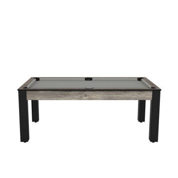 Billard Arizona 7 pieds convertible en table à manger 8 personnes Coloris industriel tapis gris De Faugères A001A020A032A073