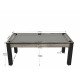Billard Arizona 7 pieds convertible en table à manger 8 personnes Coloris industriel tapis gris De Faugères A001A020A032A073