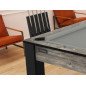 Billard Arizona 7 pieds convertible en table à manger 8 personnes Coloris industriel tapis gris De Faugères Billard Arizona 7 pieds convertible en table à manger 8 personnes Coloris industriel tapis gris De Faugères