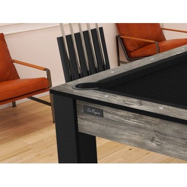 Billard Arizona 7 pieds convertible en table à manger 8 personnes Coloris industriel tapis noir De Faugères A001A021A033A073
