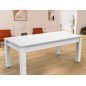Billard Arizona 7 pieds convertible en table à manger 8 personnes Coloris blanc laqué tapis noir De Faugères