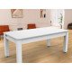 Billard Arizona 7 pieds convertible en table à manger 8 personnes Coloris blanc laqué tapis prune De Faugères A003A022A034A074