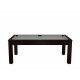 Billard Arizona 7 pieds convertible en table à manger 8 personnes Coloris wengé boisé tapis gris De Faugères A004A020A032A078