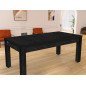 Billard Arizona 7 pieds convertible en table à manger 8 personnes Coloris noir boisé tapis vert De Faugères