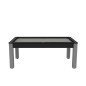 Billard Arizona 7 pieds convertible en table à manger 8 personnes Coloris noir grainé tapis gris De Faugères