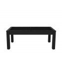 Billard Arizona 7 pieds convertible en table à manger 8 personnes Coloris noir grainé tapis noir De Faugères A006A021A033A073
