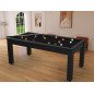 Billard Arizona 7 pieds convertible en table à manger 8 personnes Coloris noir grainé tapis noir De Faugères Billard Arizona 7 pieds convertible en table à manger 8 personnes Coloris noir grainé tapis noir De Faugères