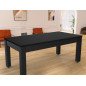 Billard Arizona 7 pieds convertible en table à manger 8 personnes Coloris noir grainé tapis prune De Faugères