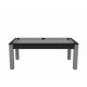Billard Arizona 7 pieds convertible en table à manger 8 personnes Coloris carbone tapis gris De Faugères A008A020A032A076