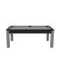 Billard Arizona 7 pieds convertible en table à manger 8 personnes Coloris carbone tapis gris De Faugères Billard Arizona 7 pieds convertible en table à manger 8 personnes Coloris carbone tapis gris De Faugères