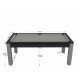Billard Arizona 7 pieds convertible en table à manger 8 personnes Coloris carbone tapis gris De Faugères A008A020A032A076